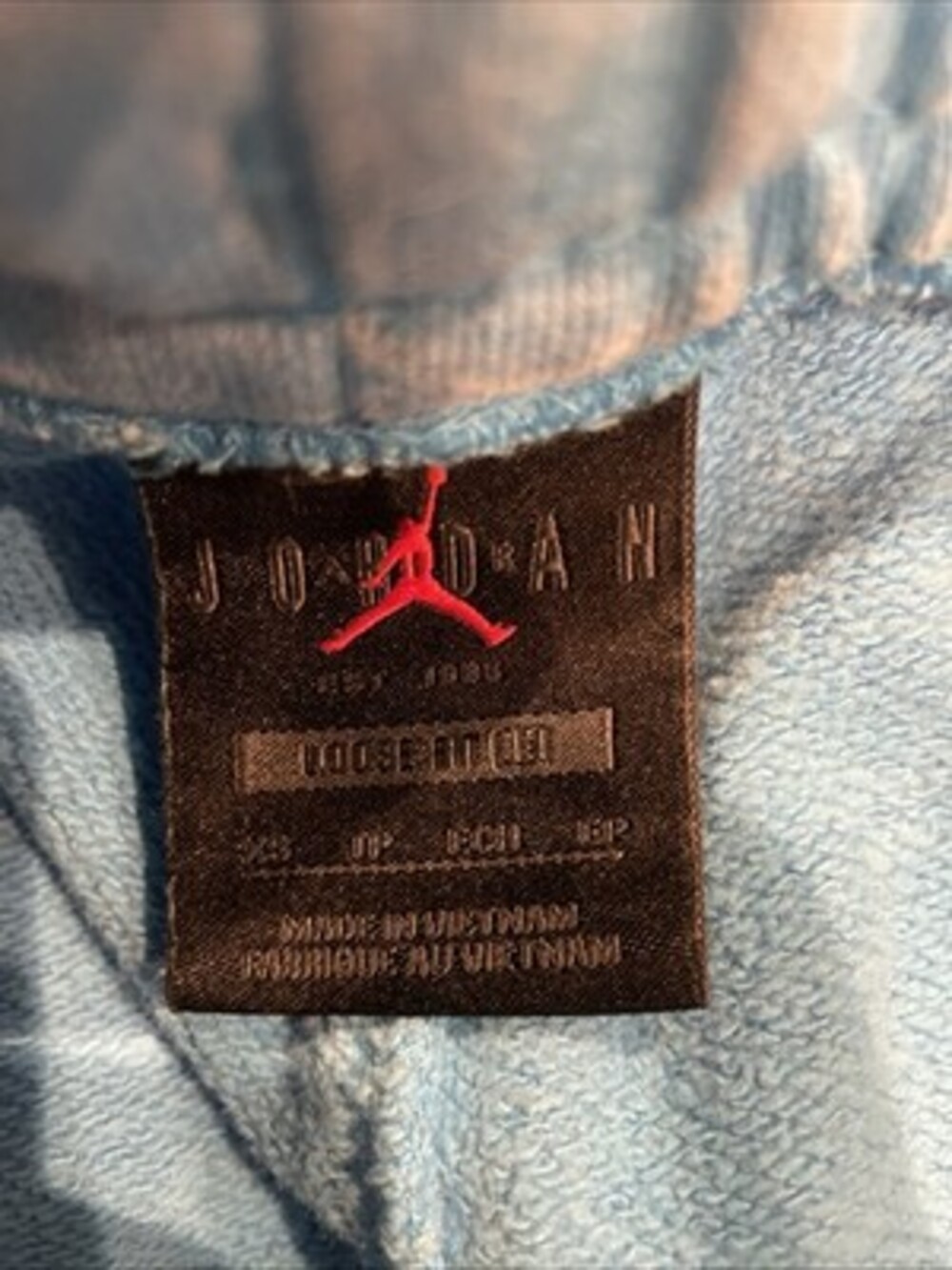 Jordan Nike Dark Powder Blue Fleece Pants DX3249 Womens XS New Free Shipping - Picture 5 of 6